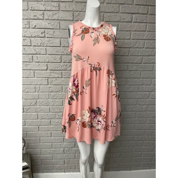Eyeshadow Multicolored Sleeveless Floral Tunic Dress Size XS - Picture 1 of 10